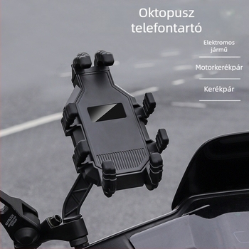 Nyolc karmás motorkerékpár-telefon tartó – ütésálló, többfunkciós tartó motorkerékpárokhoz, robogókhoz és elektromos kerékpárokhoz