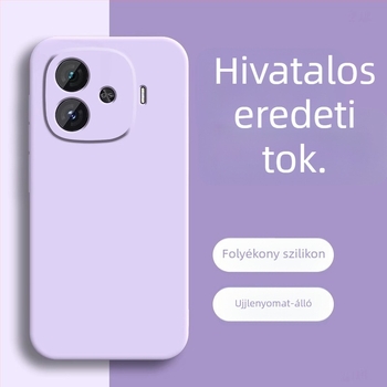 IQOO Z9 Turbo, Z9x, Z8 és Z7i kompatibil védőtok folyékony szilikonból, bolyhos belsővel