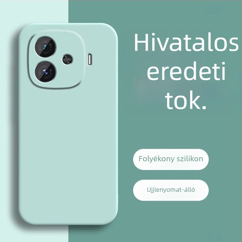 IQOO Z9 Turbo, Z9x, Z8 és Z7i kompatibil védőtok folyékony szilikonból, bolyhos belsővel