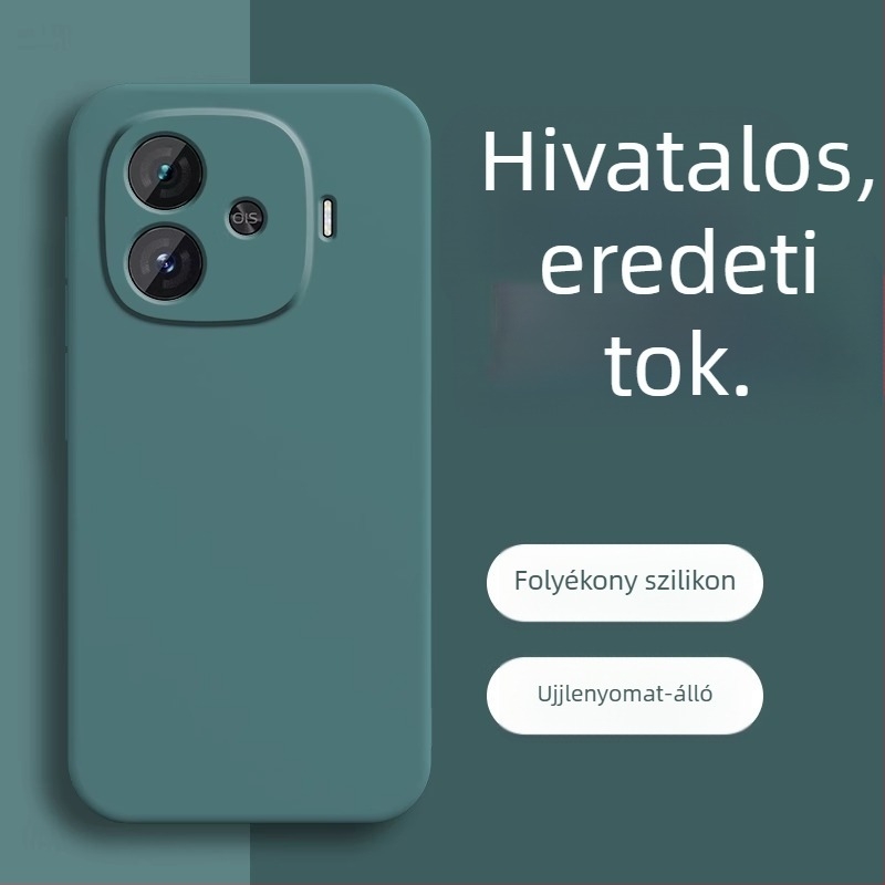 IQOO Z9 Turbo, Z9x, Z8 és Z7i kompatibil védőtok folyékony szilikonból, bolyhos belsővel
