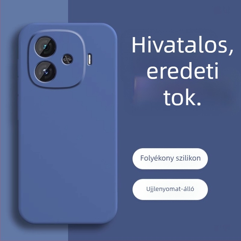 IQOO Z9 Turbo, Z9x, Z8 és Z7i kompatibil védőtok folyékony szilikonból, bolyhos belsővel
