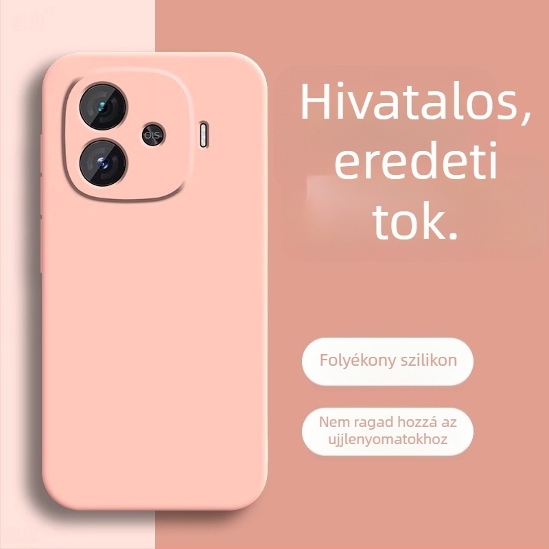 IQOO Z9 Turbo, Z9x, Z8 és Z7i kompatibil védőtok folyékony szilikonból, bolyhos belsővel