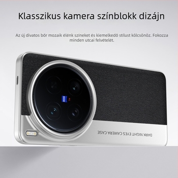 Vivo X200 Ultra bőr textúrájú kamerastílus védőtok, ütésálló (X200S/X200 Pro)