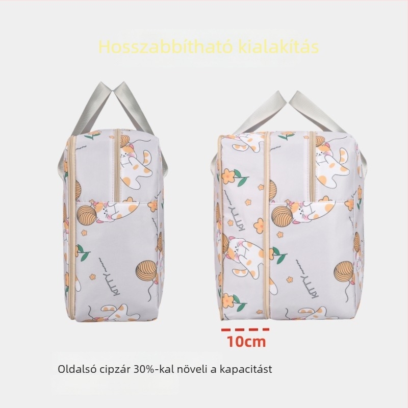 Utazótáska - kocka alakú, Oxford anyag, többfunkciós, modell 156414