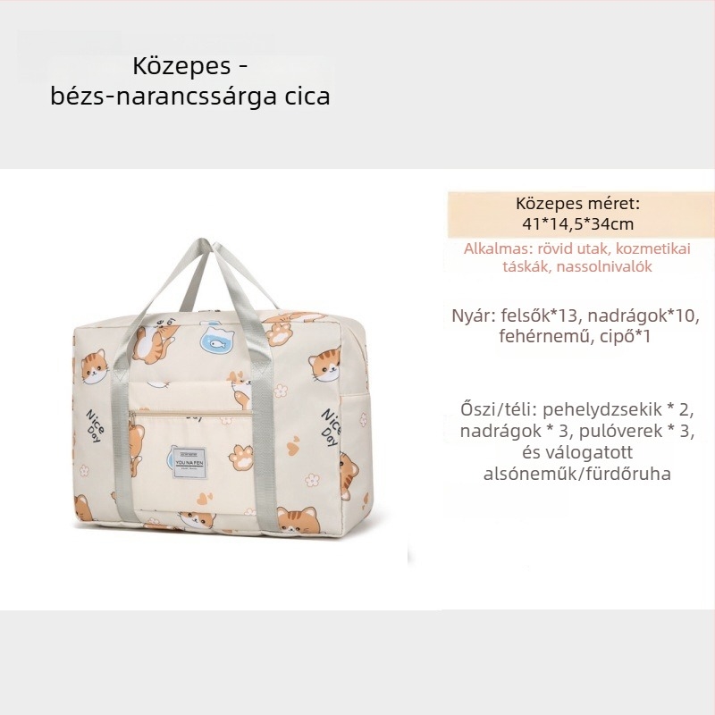 Utazótáska - kocka alakú, Oxford anyag, többfunkciós, modell 156414