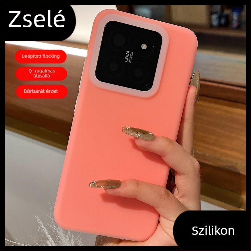 Zselés folyékony szilikon tok Xiaomi 17 Pro és Xiaomi 14 Ultra készülékekhez, bőrbarát érzet, teljes védelem