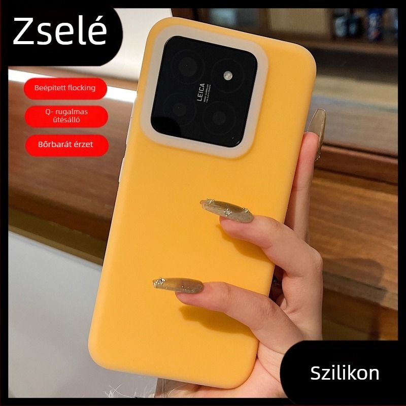 Zselés folyékony szilikon tok Xiaomi 17 Pro és Xiaomi 14 Ultra készülékekhez, bőrbarát érzet, teljes védelem
