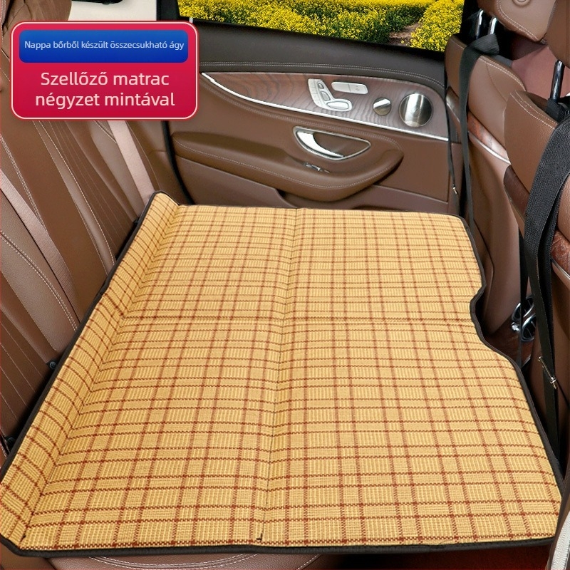 Összecsukható, nem felfújható autó matrac a hátsó ülésre – utazási pihenés, általános illeszkedés, maximális teher 600 kg