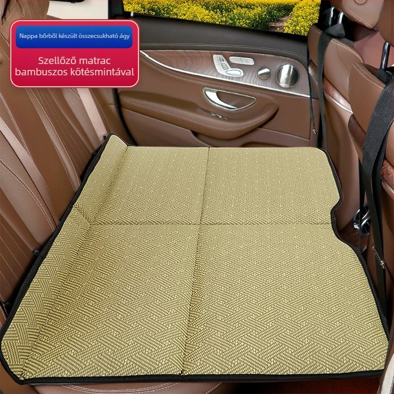 Összecsukható, nem felfújható autó matrac a hátsó ülésre – utazási pihenés, általános illeszkedés, maximális teher 600 kg