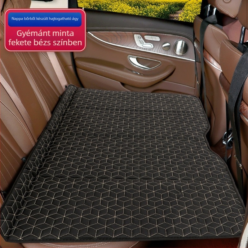 Összecsukható, nem felfújható autó matrac a hátsó ülésre – utazási pihenés, általános illeszkedés, maximális teher 600 kg