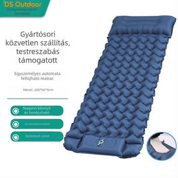 Kemping felfújható ágy lábpedálos pumpával – súly 860 g; teherbírás 150 kg; felület anyaga 70D TPU bevonat