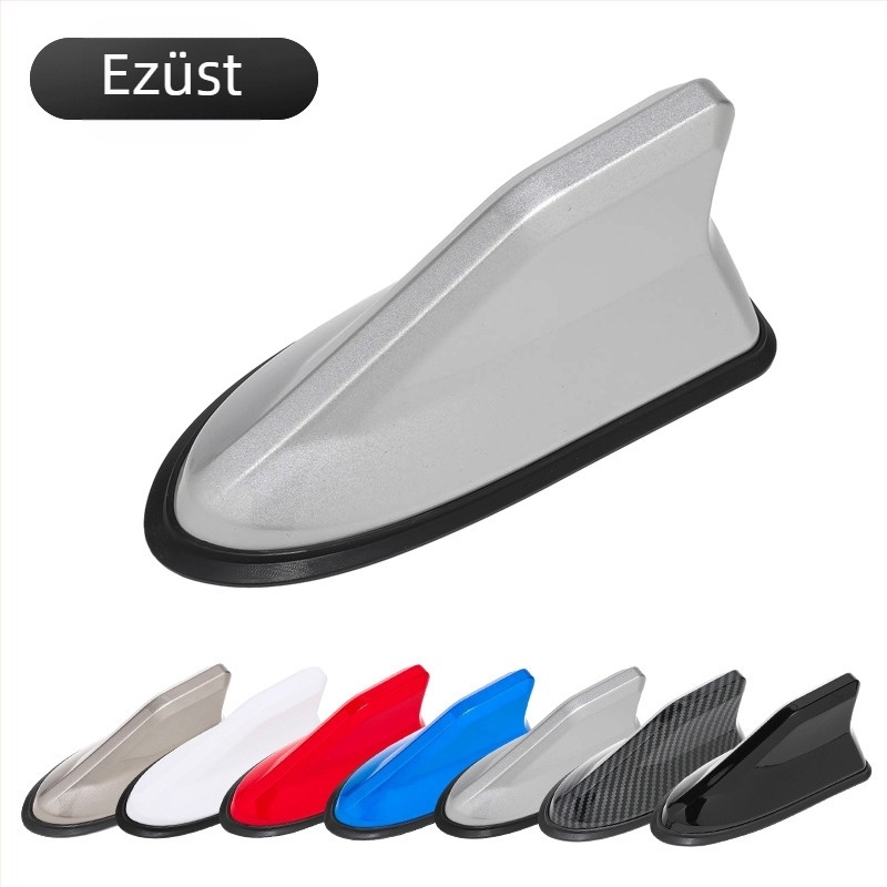 Autóantenna cápauszony formájú, ABS anyagból, MT1202 modell, univerzális kompatibilitás, dekoratív FM/AM jelantenna