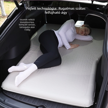 Tesla Model Y/3 autóágy – kettős használat autóban és szabadban, PVC, kézi felfújás, teherbírás 300 kg, tömeg 5,15 kg