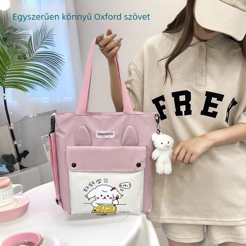 Uniszex crossbody táska iskola számára – ultrakönnyű, anime mintás, Oxford anyag, poliészter bélés, légáteresztő, általános iskola, nyár 2024