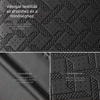 Bőr autó kartámasz emelőpárna tárolóval, kompatibilis a legtöbb modellhez