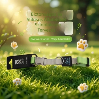 Nylon kutyanyakörv fém csattal, lazító stílus, egész éves használatra