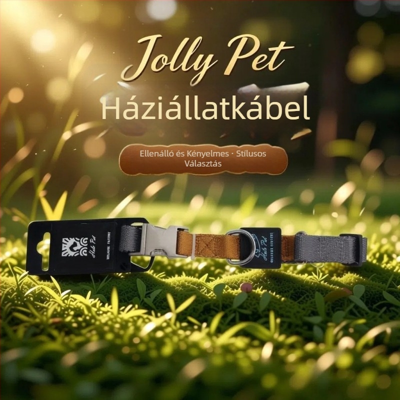 Nylon kutyanyakörv fém csattal, lazító stílus, egész éves használatra