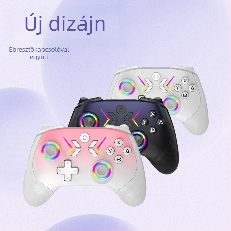 Játékvezérlő Hall triggerrel, RGB világítással, kettős rezgéssel, Bluetooth és USB-C