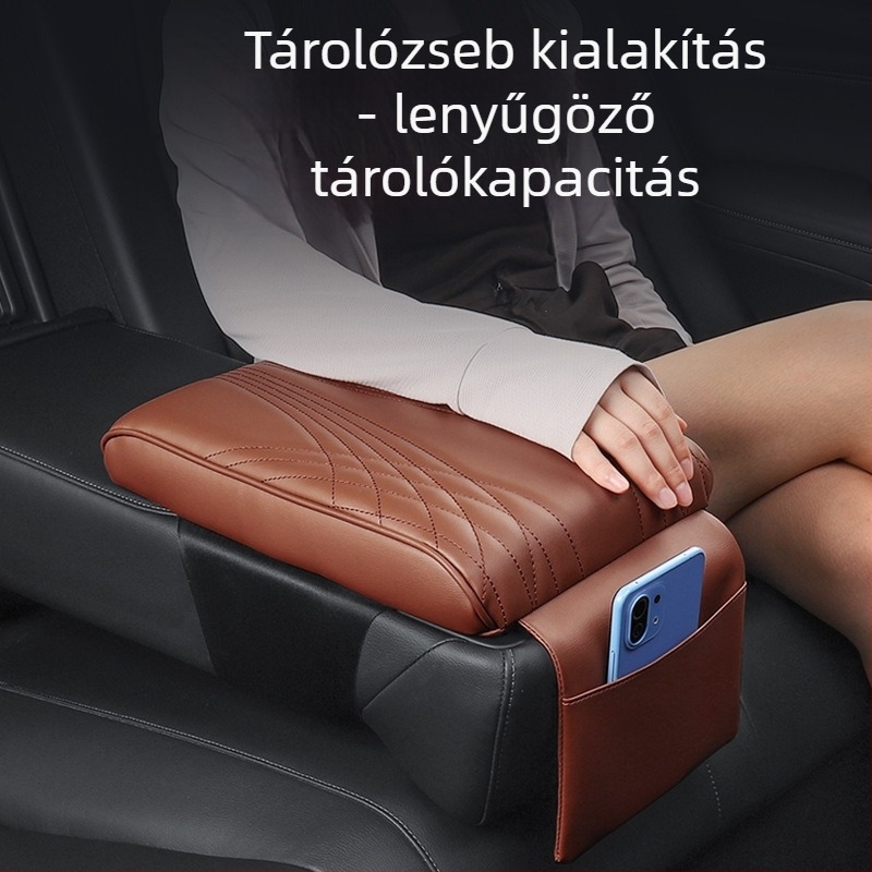 Autó karfa párna univerzális középkonzolhoz, bőr, Evans márka, Guangdong eredet