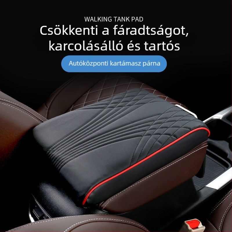 Bőrből készült kartámasz párna telefontartóval és pohártartóval, Sail family, univerzális illeszkedés