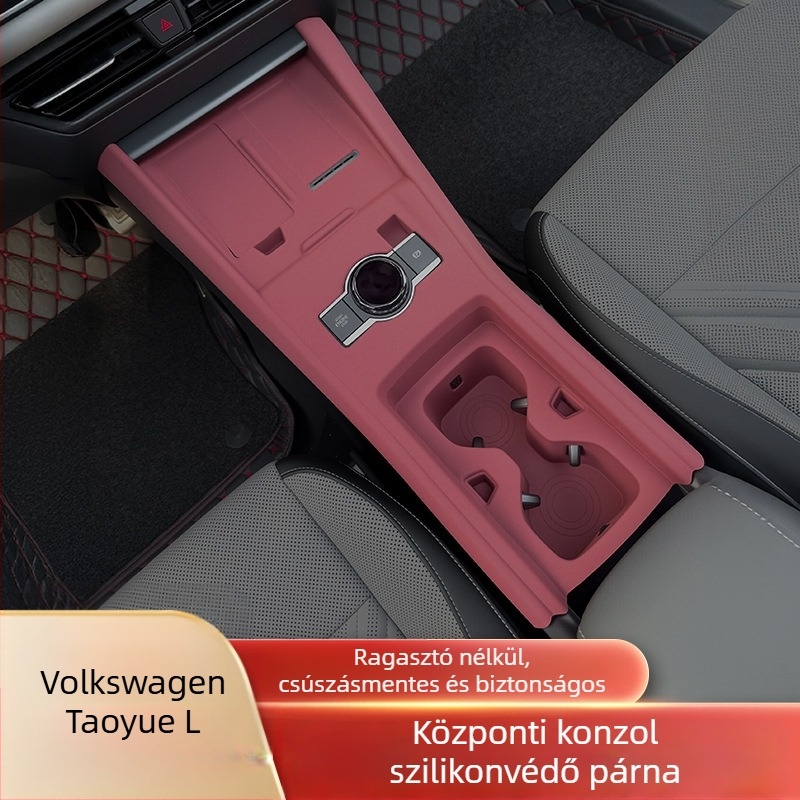 Autó középkonzol szilikonpad, vezeték nélküli töltésvédő és pohár alátét; kompatibilis 25 Tanyue L modelllel