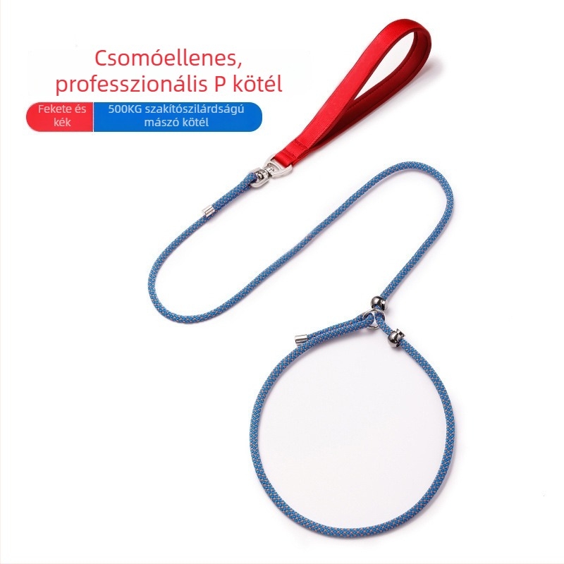 Kibővíthető kutyapóráz robbanásbiztos csomóval — vontatóöv edzéshez és sétákhoz