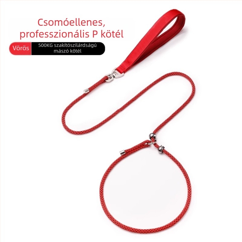 Kibővíthető kutyapóráz robbanásbiztos csomóval — vontatóöv edzéshez és sétákhoz