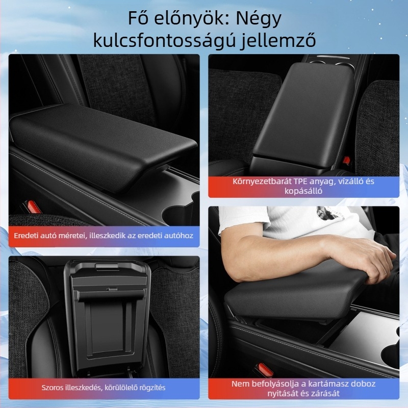 Gumiból készült kartámaszfedél Tesla Model Y és Model 3 számára – védő burkolat