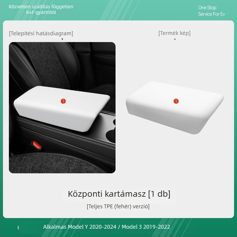 Gumiból készült kartámaszfedél Tesla Model Y és Model 3 számára – védő burkolat