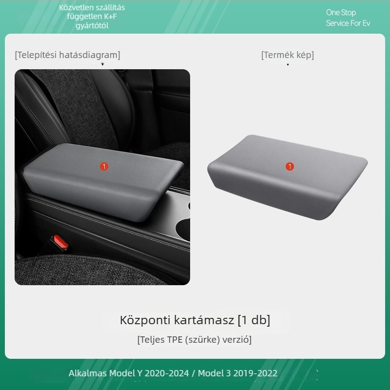 Gumiból készült kartámaszfedél Tesla Model Y és Model 3 számára – védő burkolat