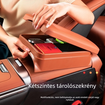Mercedes-Benz GLC-hez készült bőr kartámasz-emelő párna – hátsó légcsatorna fedő, többfunkciós, testreszabható
