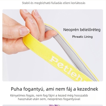 Integrált kutya póráz és nyakörv, poliészter, nem visszahúzható, nagy- és kiskutyáknak megfelelő, modell L9