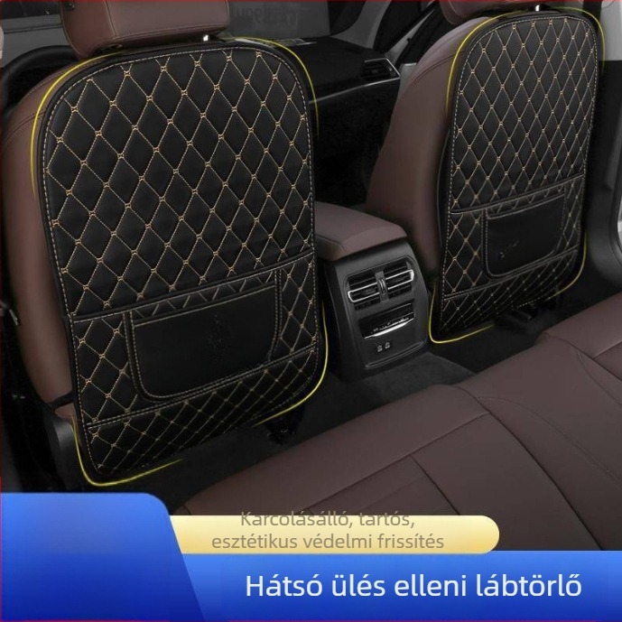 Hátsó üléstámasz anti-kick párna, bőr, márkajelzés mintázat, engedélyezett magánmárka, kompatibil Trumpchi GS4 GA4 GA6 GS3 GS5 GS8 M6 M8 GA3 Aion S