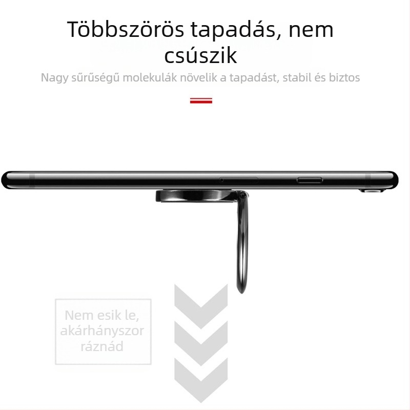 Alumínium ötvözet körtextúrájú gyűrűtartó – univerzális autóhoz, tabletához és telefonhoz