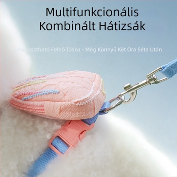 Duomao textil kutya hám, mellény-stílusú, beépített hátizsákkal