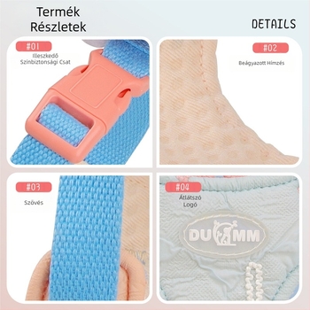 Duomao textil kutya hám, mellény-stílusú, beépített hátizsákkal