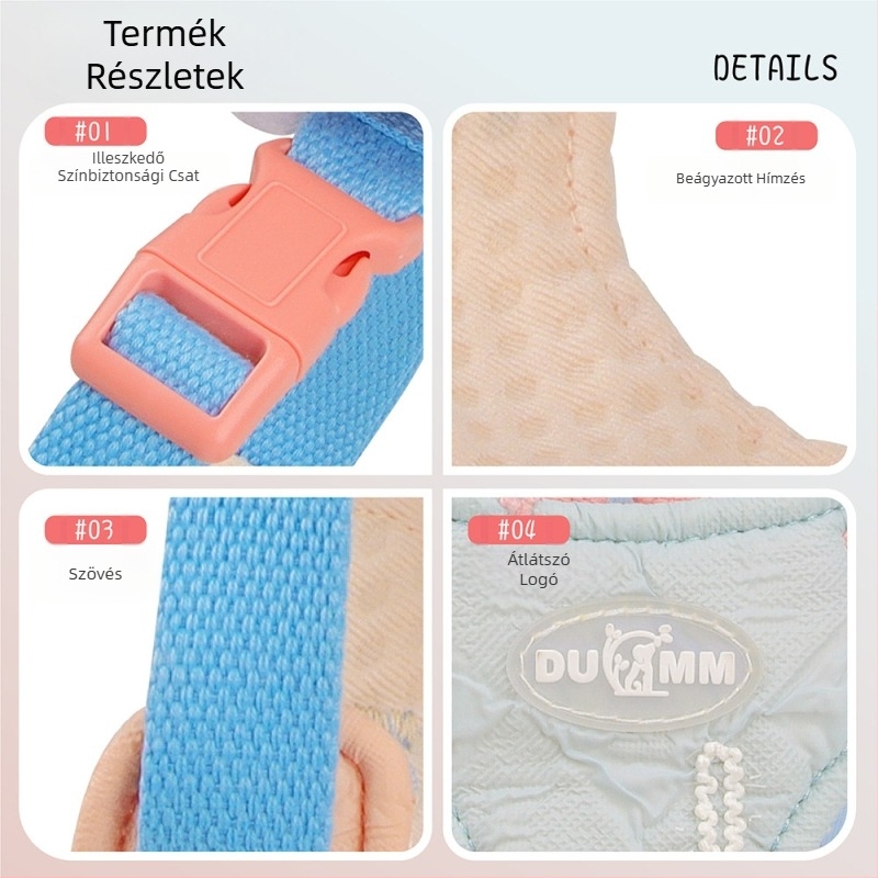 Duomao textil kutya hám, mellény-stílusú, beépített hátizsákkal