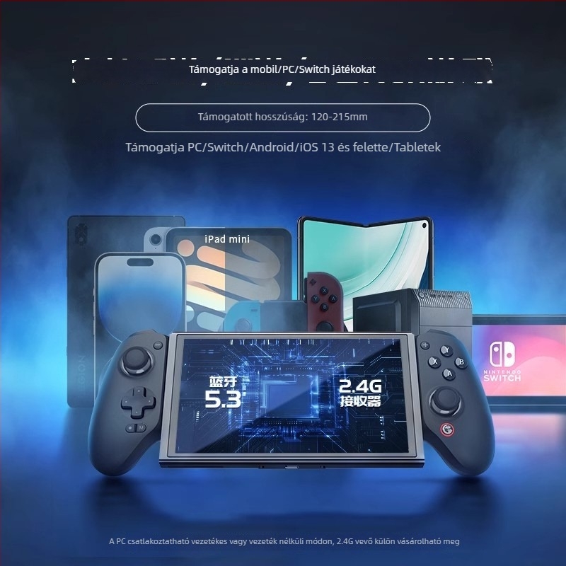 GameSir G8+ vezeték nélküli játékkontroller Bluetooth-kapcsolattal, USB-C interfésszel, rezgés funkcióval, PC-hez, Switch-hez és mobil eszközökhöz