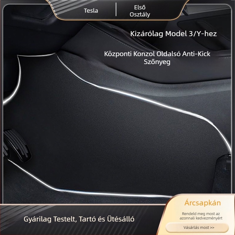 Tesla Model Y3 középkonzol plüss ütésvédő párna, vezető és utas oldalhoz; autóipari kellékek; anyag: más; töltőanyag: más; forma: más; minta: más