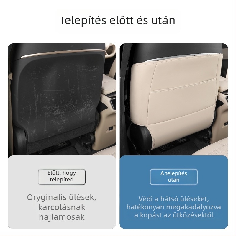 Nio hátsó ülés védő párna – Nappa bőr, juhgyapjú töltet, hátsó támla védelme, testreszabható autómárka logó