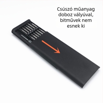 24-az-1-ben csavarhúzó készlet elektronikai eszközökhöz — kereszthorny fej, króm-vanádium acél, 3 mm bitek, metrikus formátum