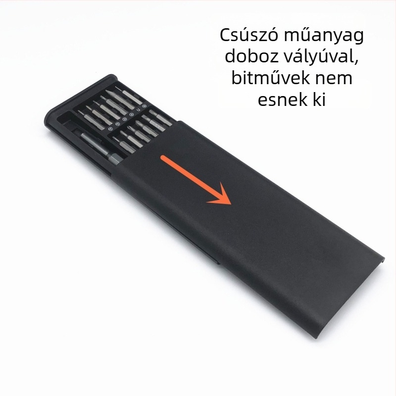 24-az-1-ben csavarhúzó készlet elektronikai eszközökhöz — kereszthorny fej, króm-vanádium acél, 3 mm bitek, metrikus formátum