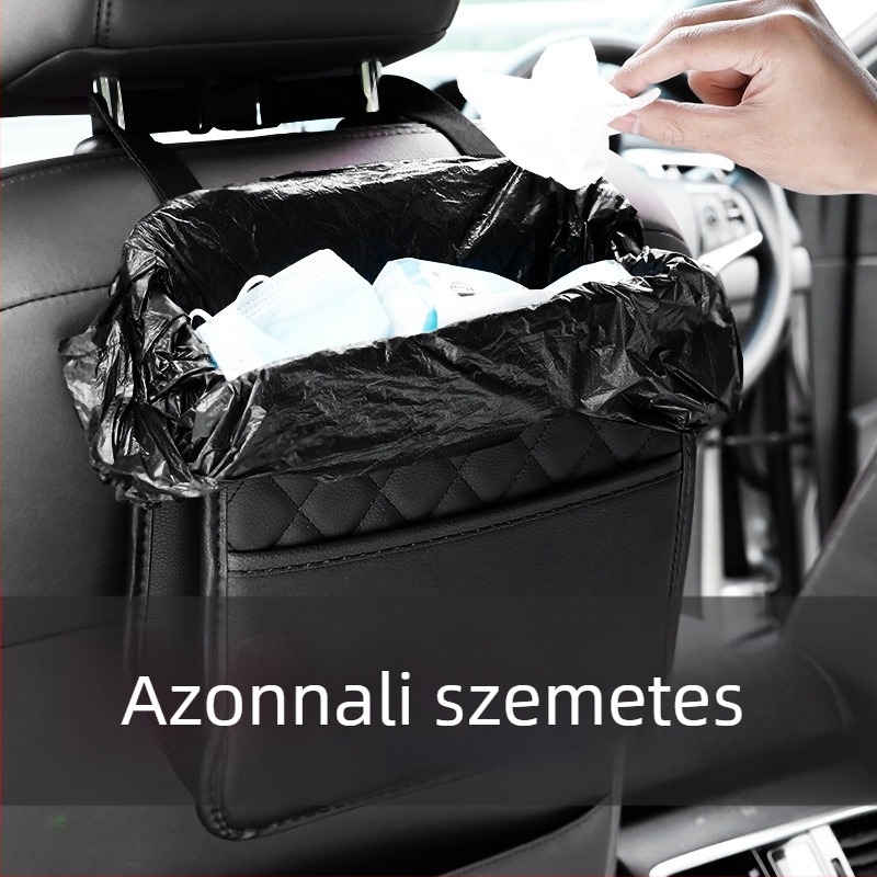 Bőr autóülés hátsó tároló táska, függő típusú, testreszabható funkció, testreszabható feldolgozás