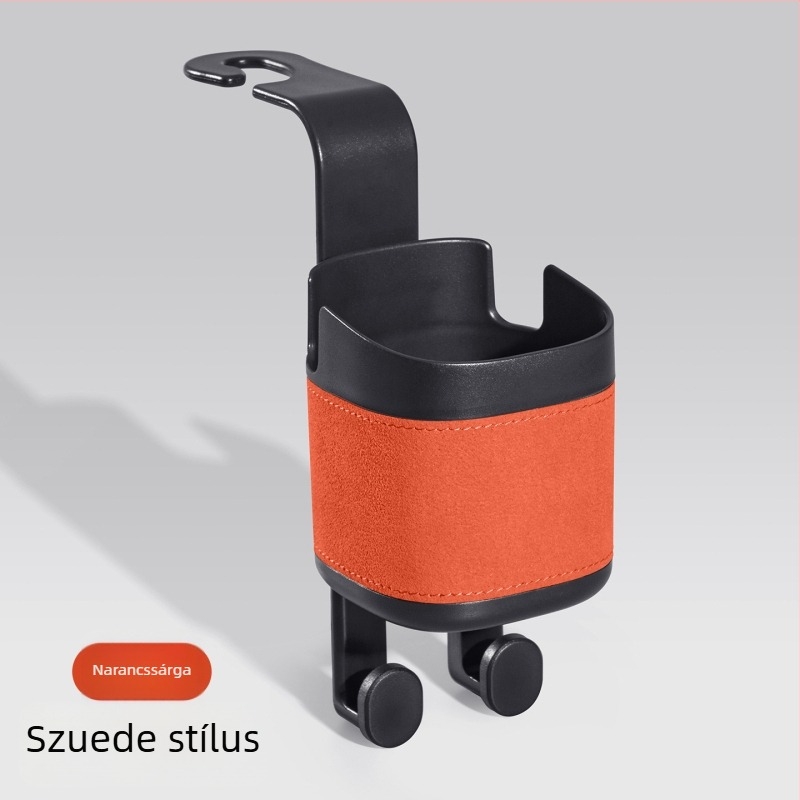 Hátsó ülésre szerelhető pohártartóval, telefontartóval és akasztós tárolóval — Anyag: ABS+bőr; Használat: hátsó ülés; Funkció: többfunkciós tárolás; Tároló típus: akasztós táska; Logó nyomtatás: elérhető