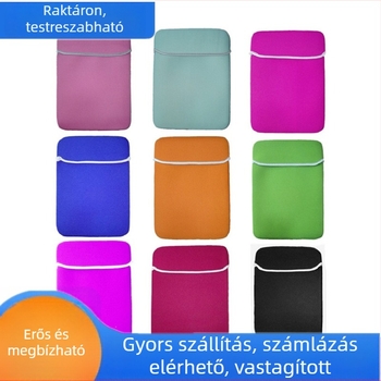 Többszínű neopren laptop-tok belső párnázott belsővel, 13/14/15 hüvelykes notebookokhoz