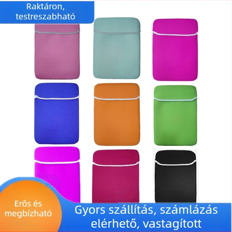 Többszínű neopren laptop-tok belső párnázott belsővel, 13/14/15 hüvelykes notebookokhoz