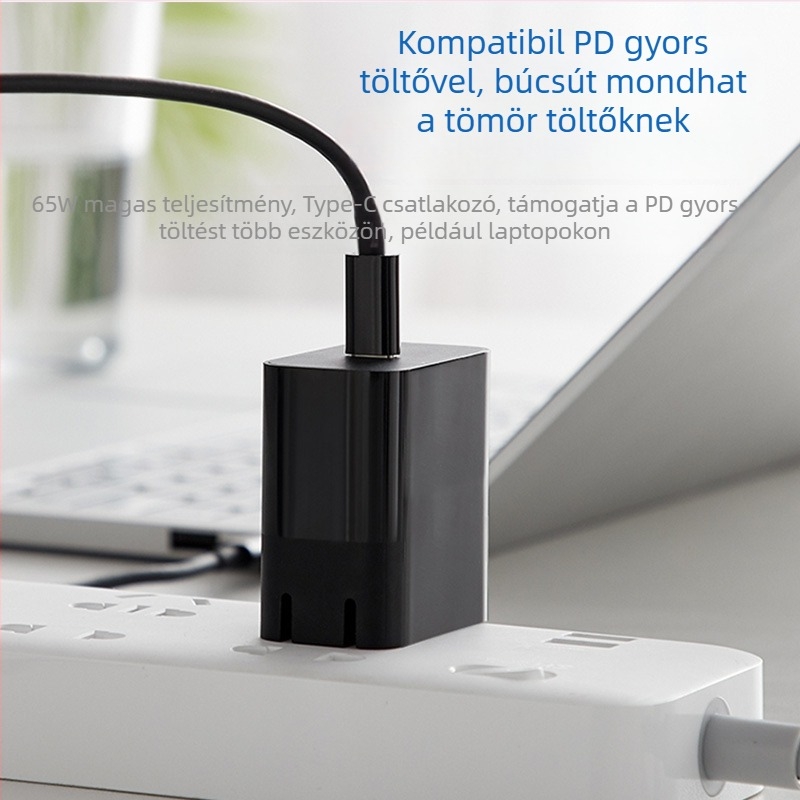 Laptop USB-C PD 65W DC töltőkábel, 1,5 m, gyors töltés