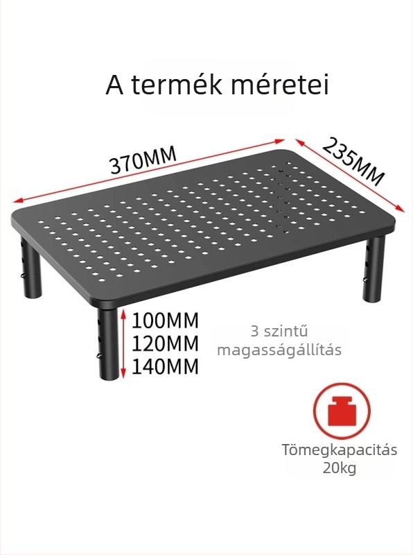 Többfunkciós emelő tartó notebookhoz és monitorhoz, modell mst003, súly 1 kg, OEM gyártás