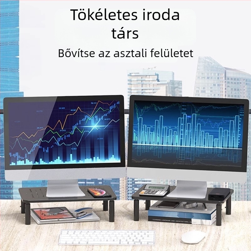 Többfunkciós emelő tartó notebookhoz és monitorhoz, modell mst003, súly 1 kg, OEM gyártás