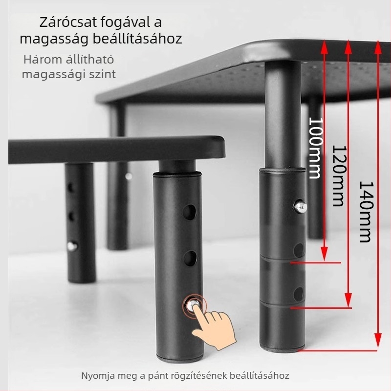 Többfunkciós emelő tartó notebookhoz és monitorhoz, modell mst003, súly 1 kg, OEM gyártás